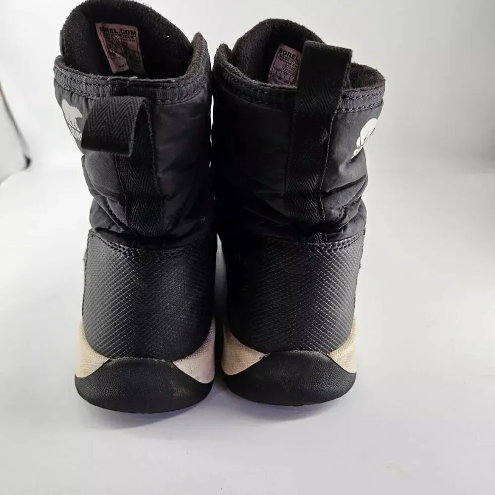 Sorel Whitney II Black Leather Waterproof Winter Boot Women 5 US
